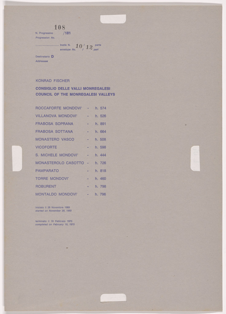 Postal Dossier (Dossier postale)