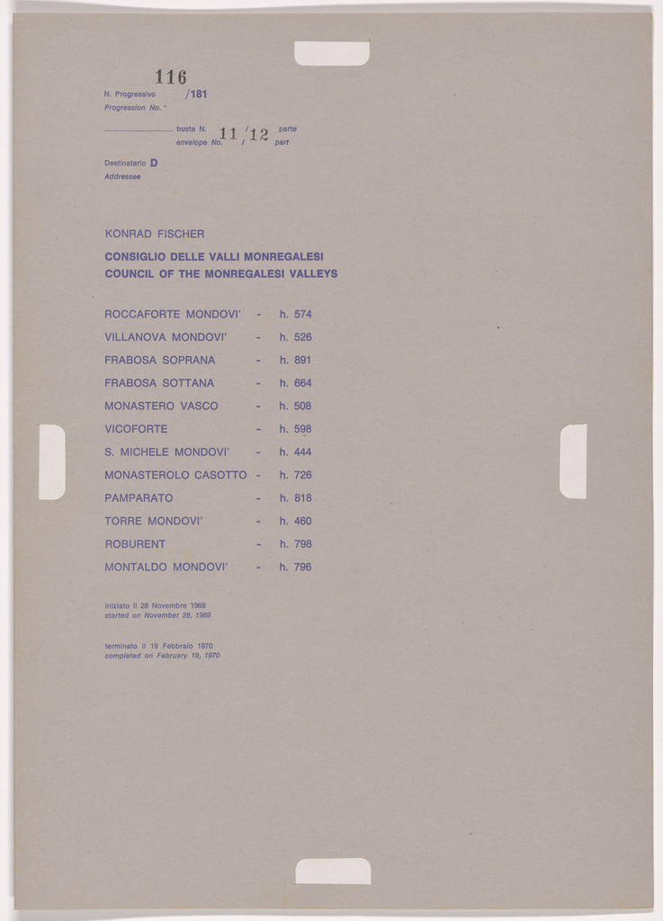 Postal Dossier (Dossier postale)