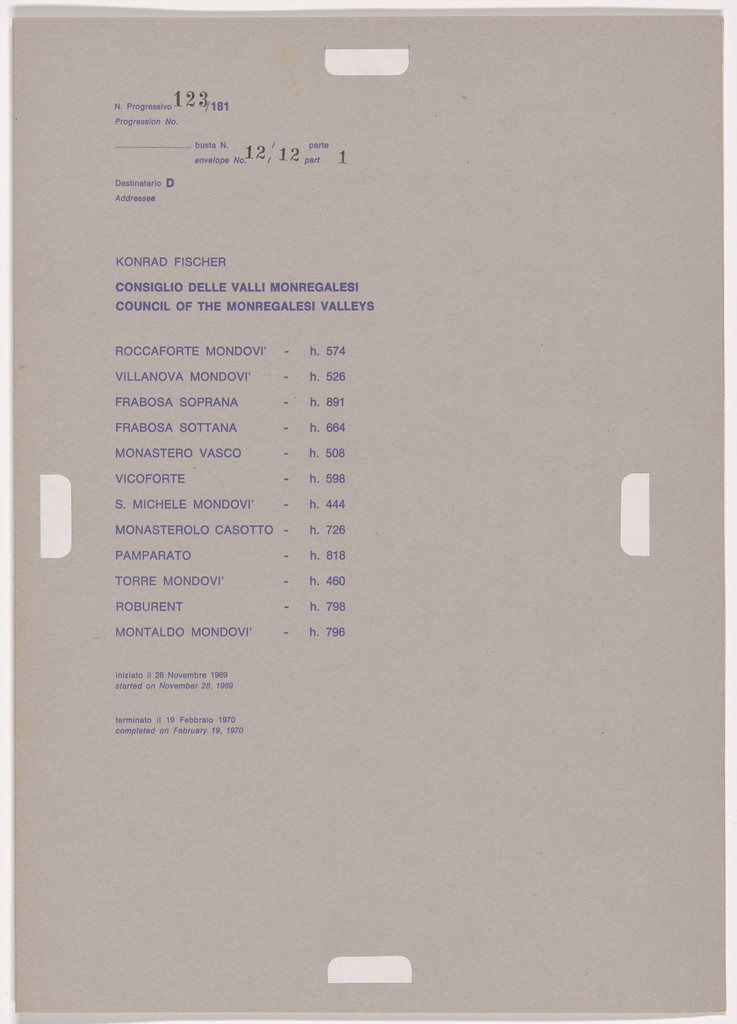 Postal Dossier (Dossier postale)