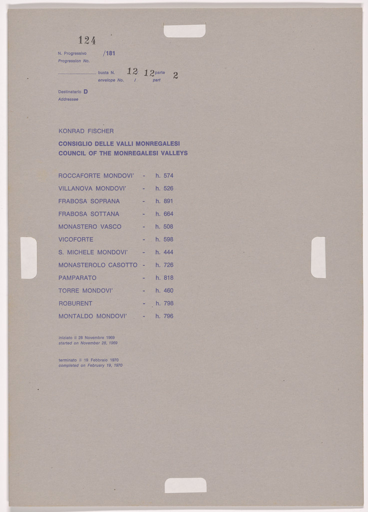 Postal Dossier (Dossier postale)