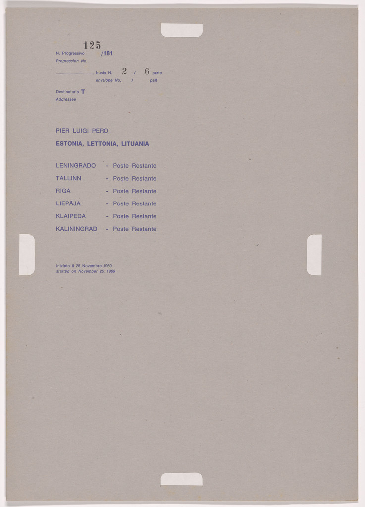 Postal Dossier (Dossier postale)