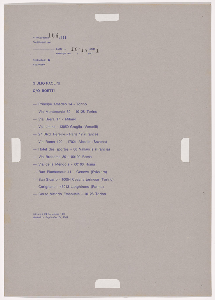 Postal Dossier (Dossier postale)