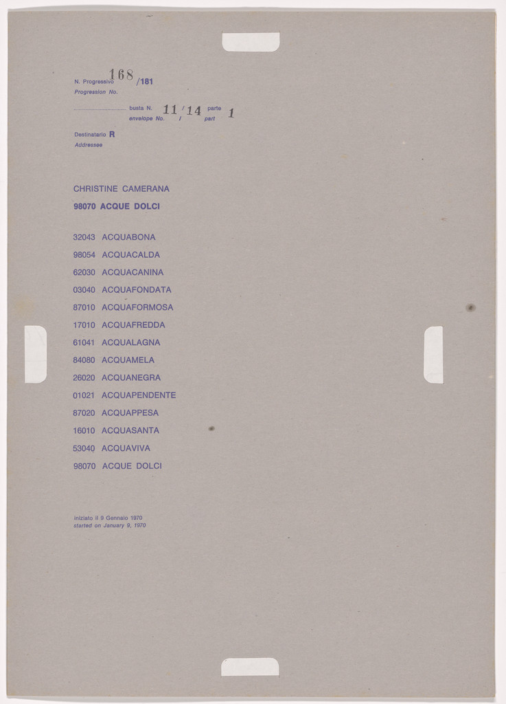 Postal Dossier (Dossier postale)