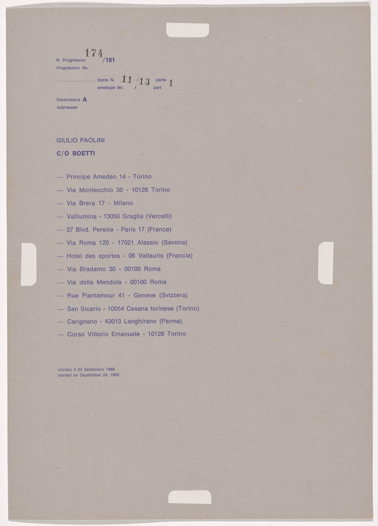 Postal Dossier (Dossier postale)