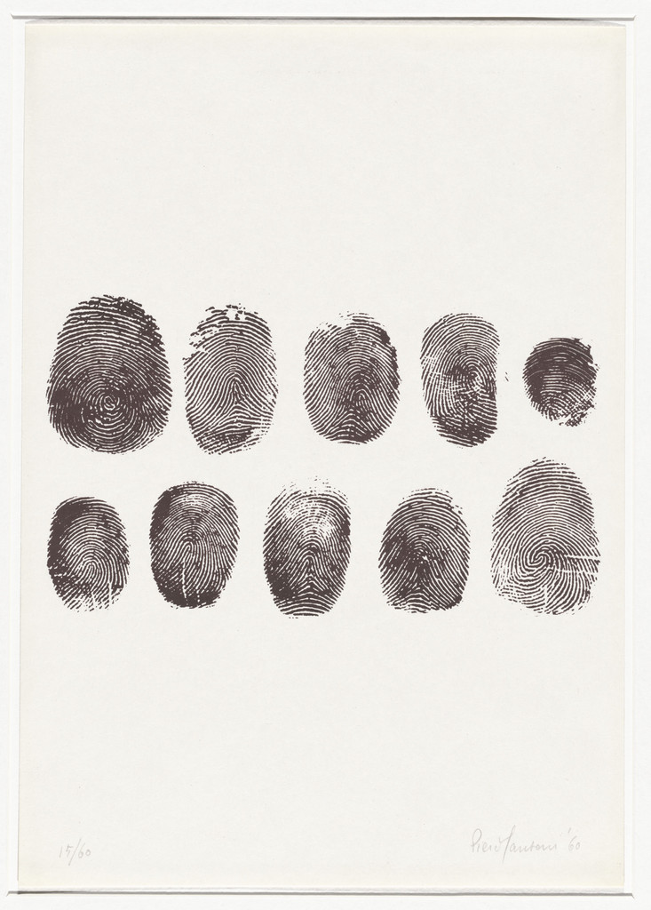 8 Works of Verification (8 Tavole di accertamento) Fingerprints (Impronte) from 8 Works of Verification (8 Tavole di accertamento)