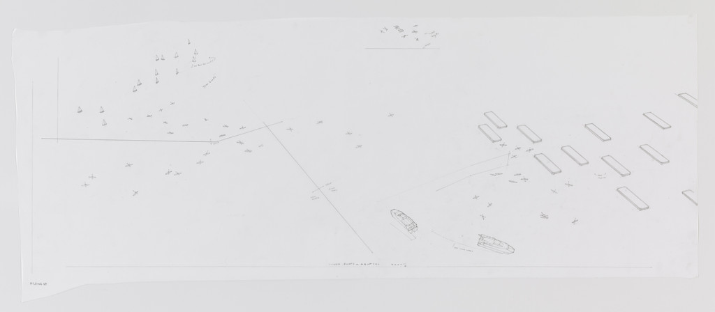 Water Lodge, Water Proving Ground Project, Liberty State Park, NJ (Background components for aerial perspective)