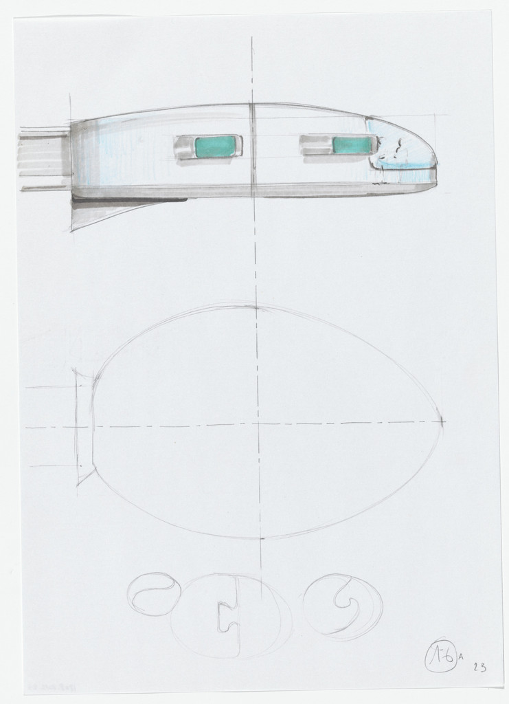 Urban Proposal with Multi Thin-Shell Capsules, project (Elevation and detail sketches)