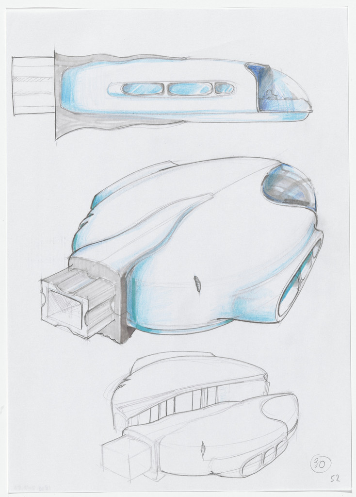 Urban Proposal with Multi Thin-Shell Capsules, project (Elevation and exterior perspective sketches)