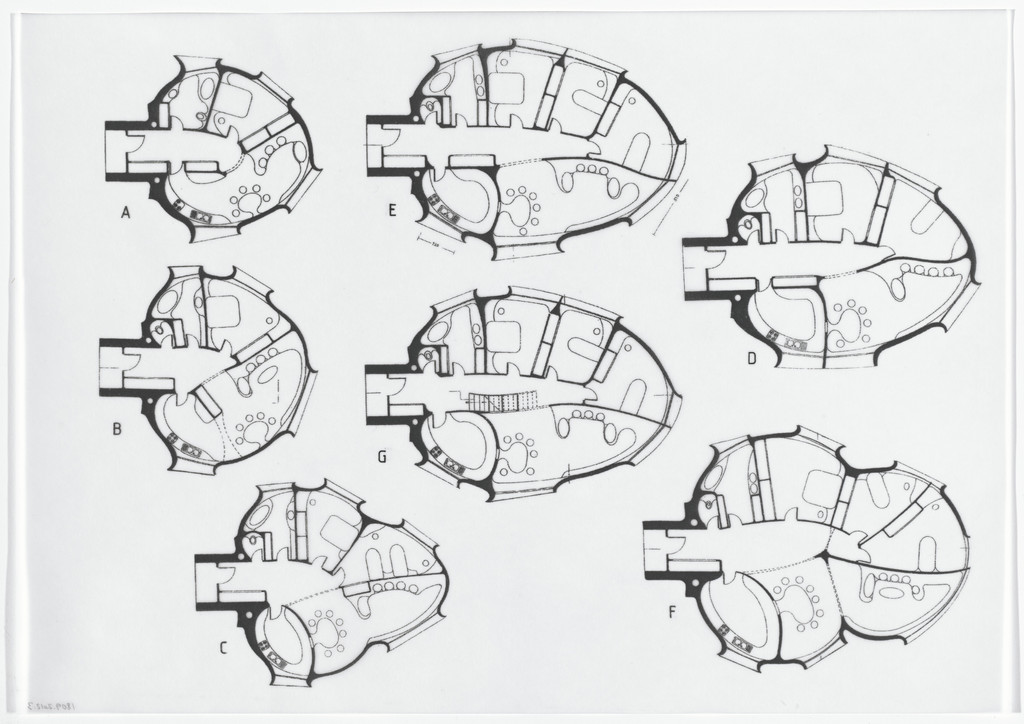 Urban Proposal with Multi Thin-Shell Capsules, project (Seven plans)