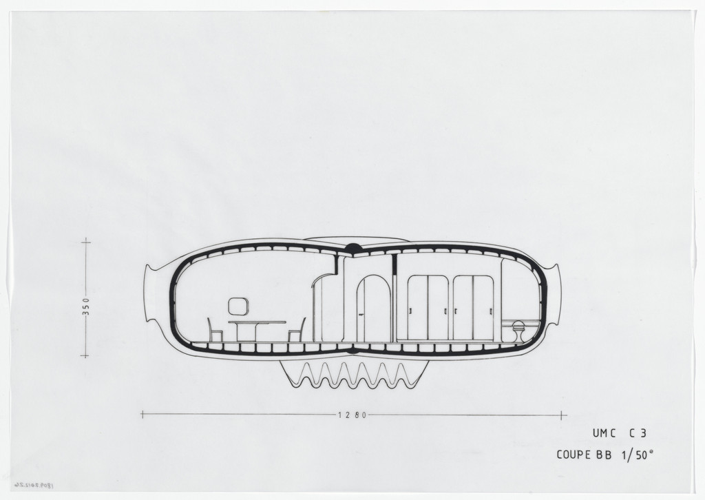 Urban Proposal with Multi Thin-Shell Capsules, project (Elevation)