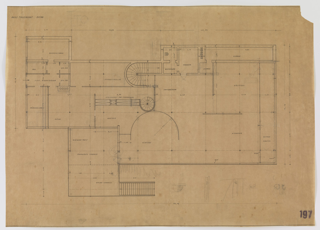 Tugendhat House, Brno, Czech Republic (Ground floor plan)