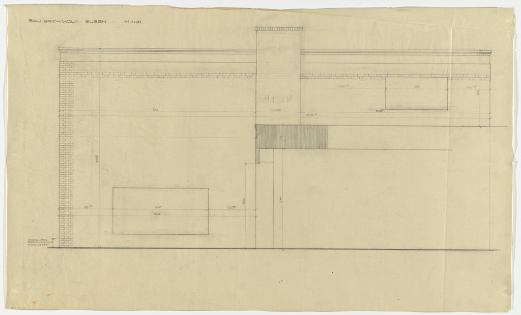 Wolf House, Gubin, Poland (Elevation: second and third floors)