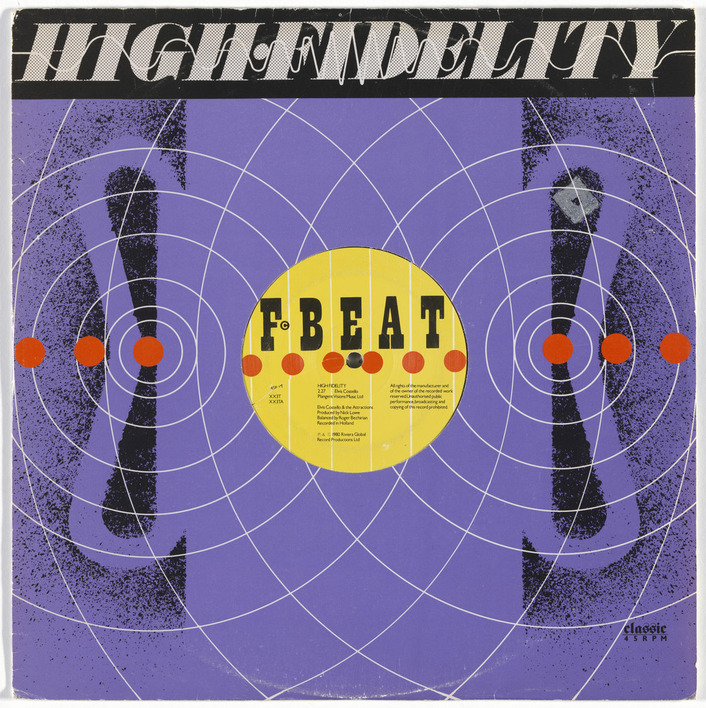 Cover for Elvis Costello and the Attractions 12" single "High Fidelity"