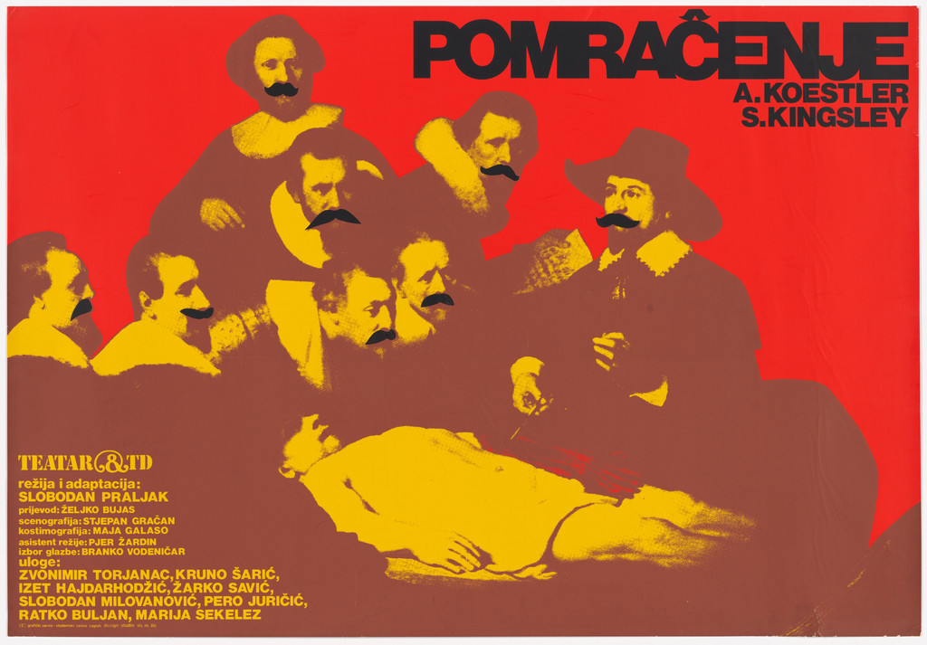 Pomračenje (Darkness at Noon) (Poster for a Zagreb Student Theater Club dramatization of the novel by Arthur Koestler)