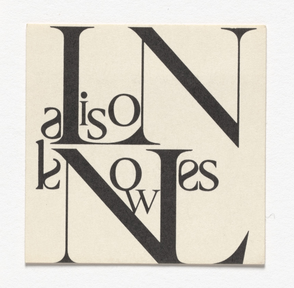 Name card for Alison Knowles