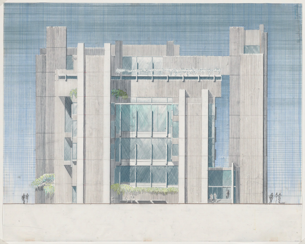 Yale University, Art and Architecture Building, New Haven, Connecticut, Elevation