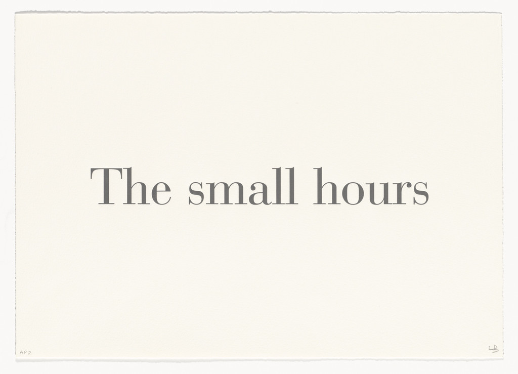 The Small Hours, no. 2 of 9, component B, from the series, What Is the Shape of This Problem?