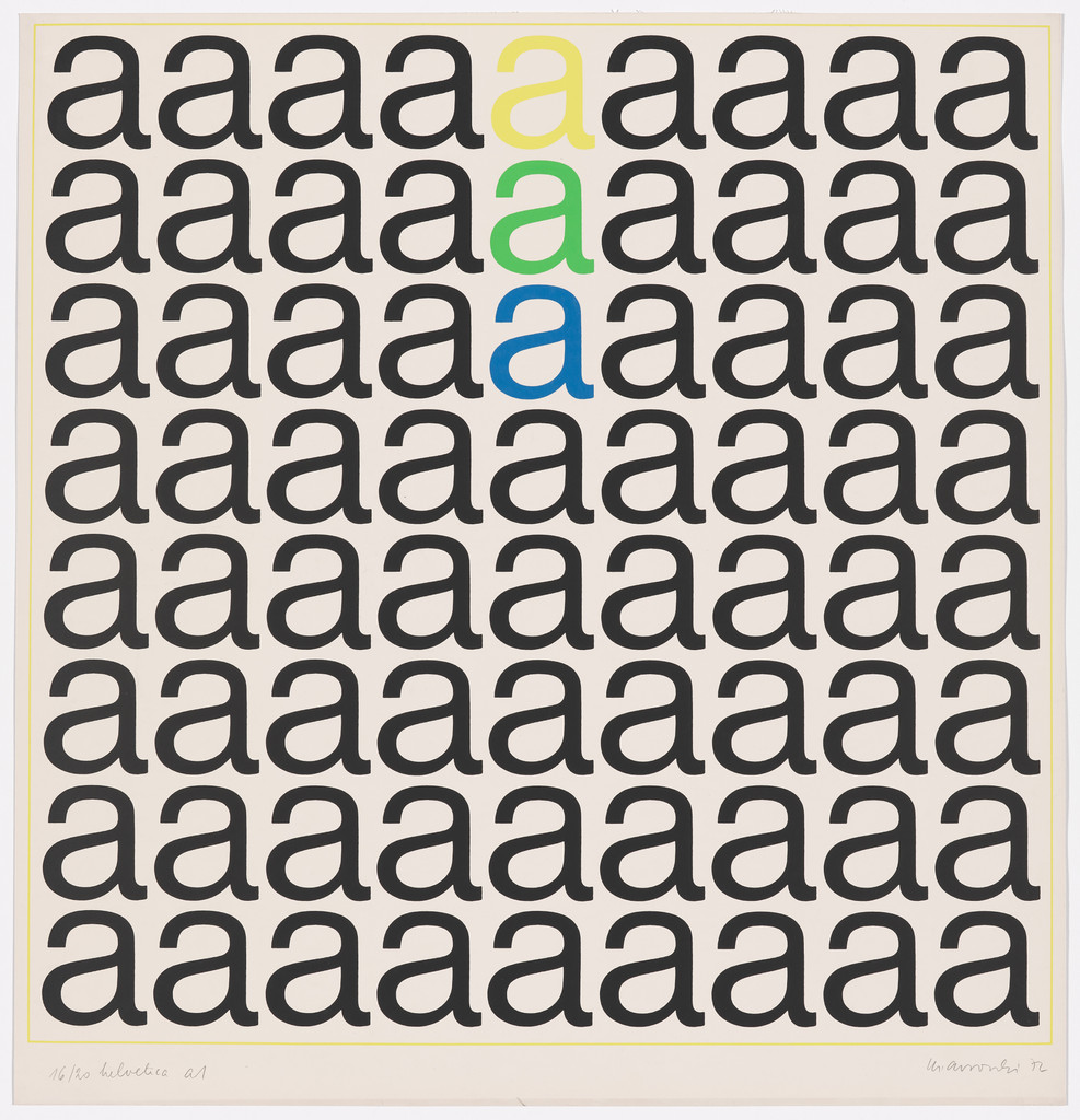 Tipografske grafike Helvetica a 1,