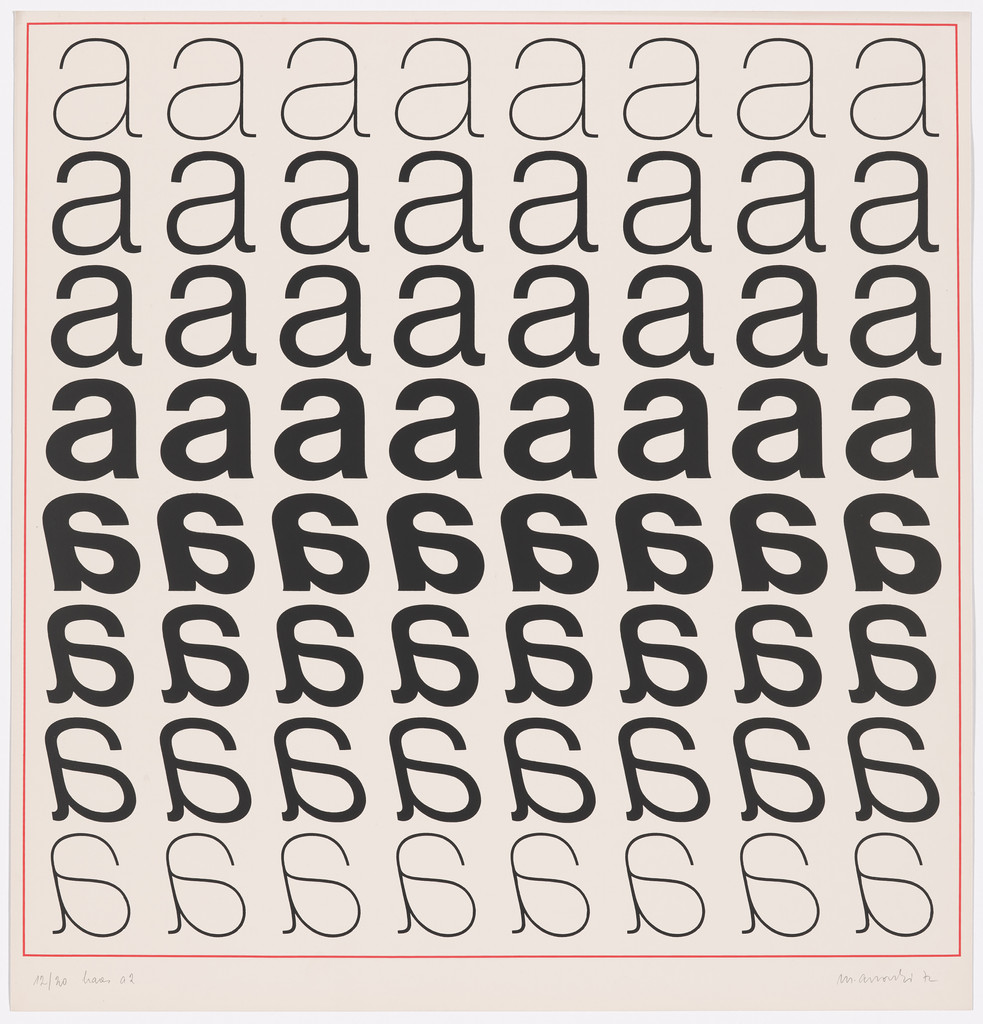Tipografske grafike Helvetica a 1