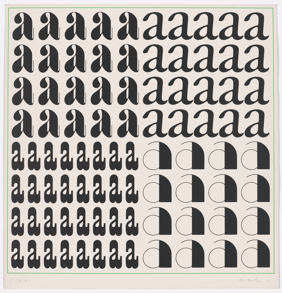 Tipografske grafike Helvetica a 1
