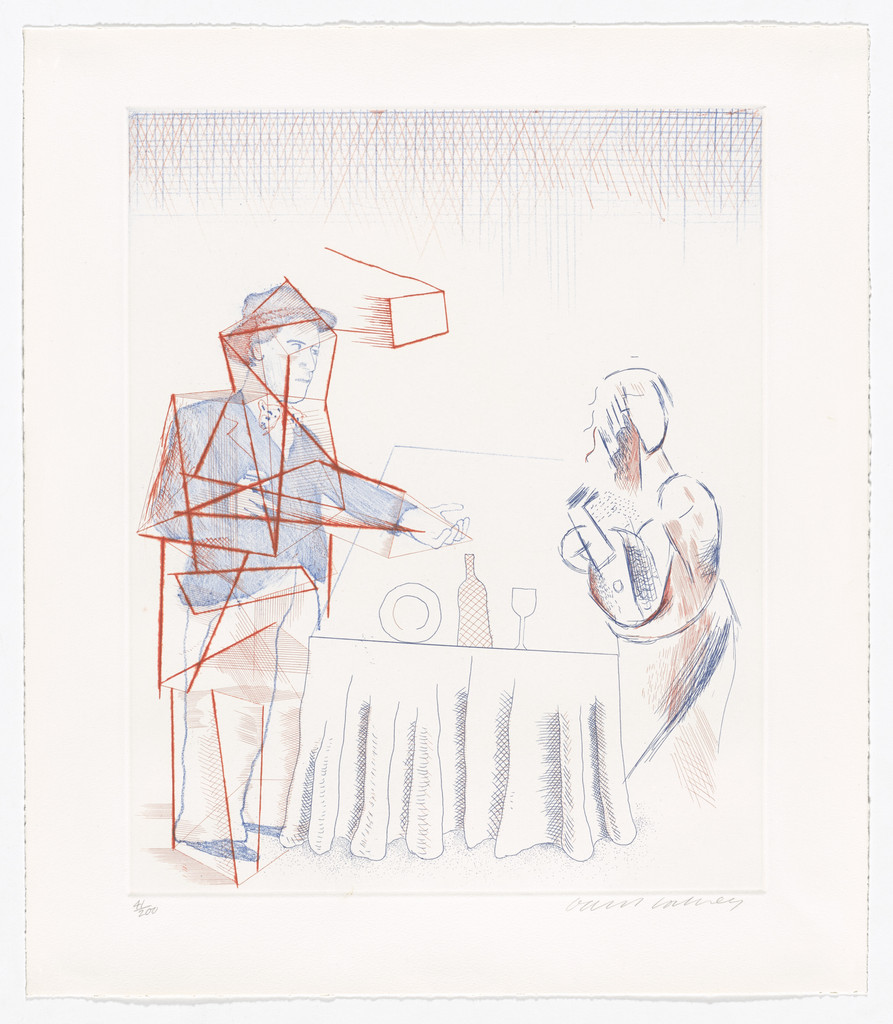 Figures with Still Life from The Blue Guitar