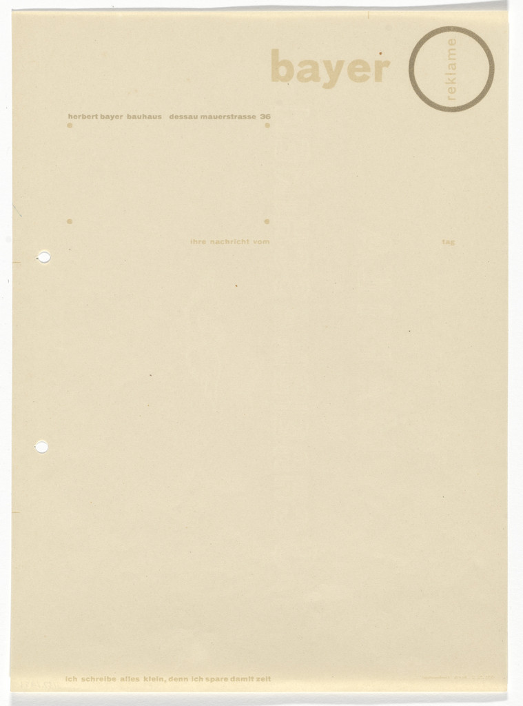 Herbert Bayer letterhead