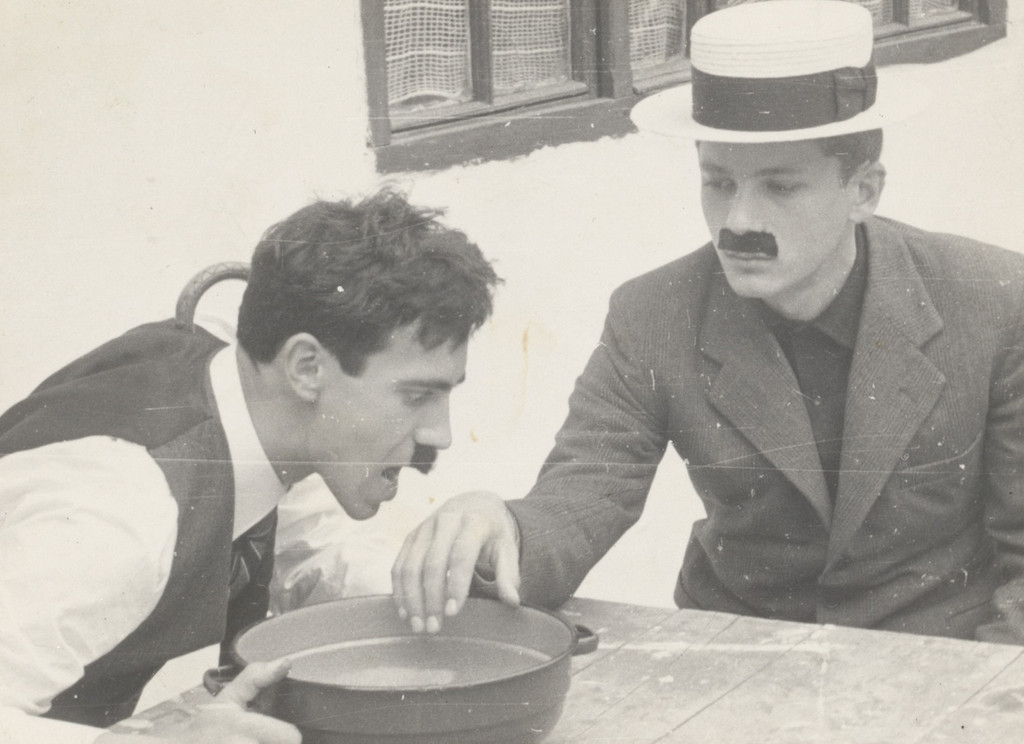 During a Break in the Filming of “Charliades”