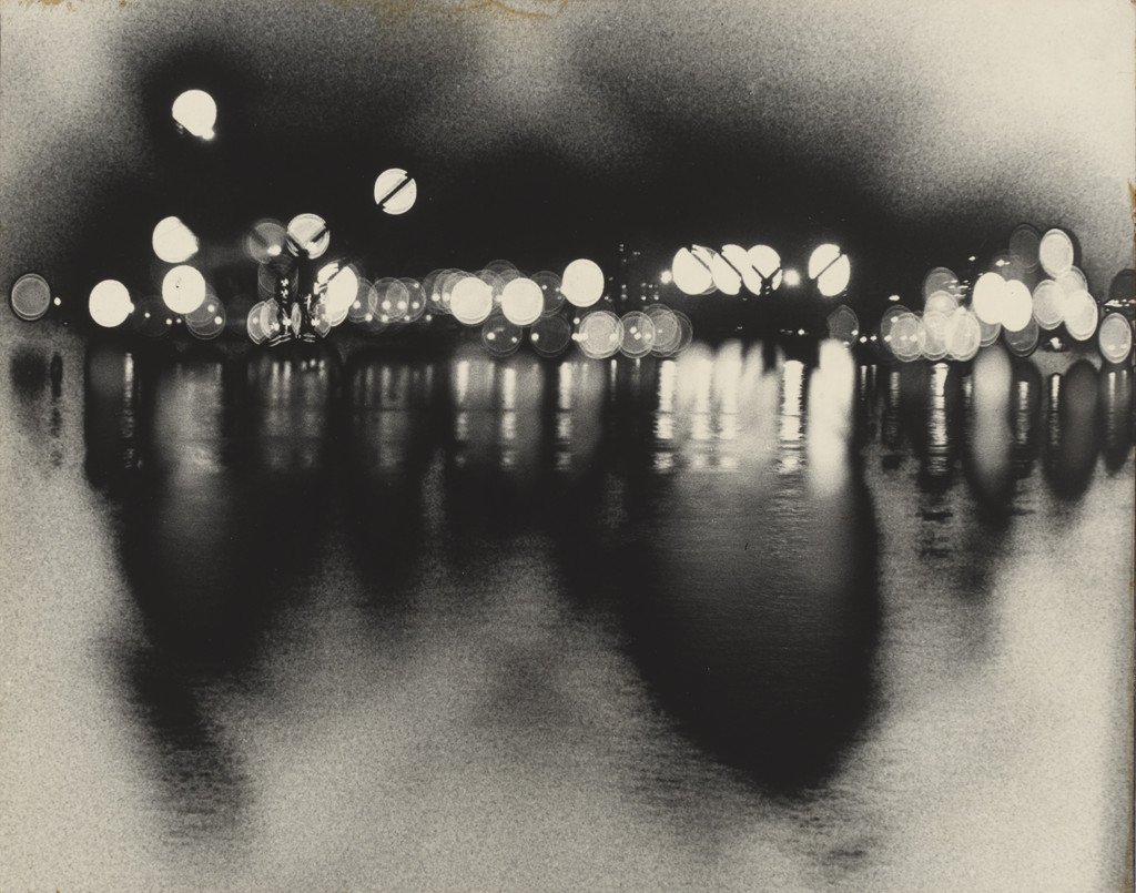 Untitled (lights reflected in water)