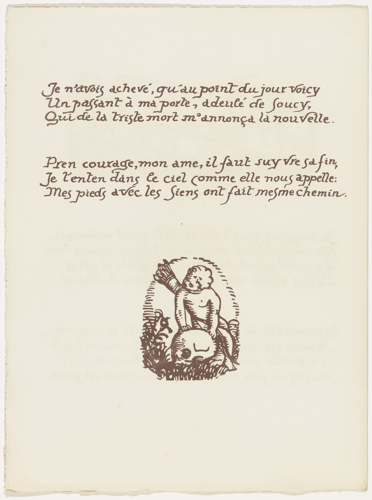 Tailpiece (folio 93 verso) from Les Amours (The Loves)