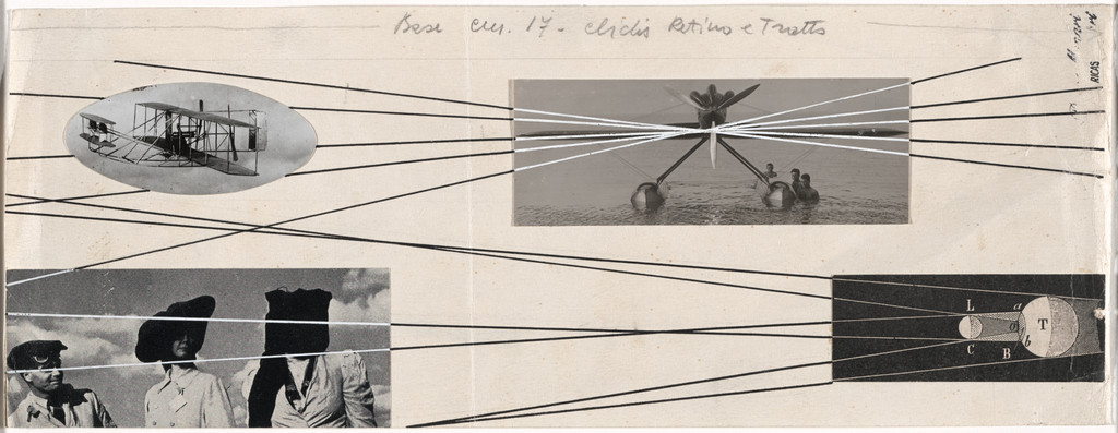 Airplanes in Formation (Areoplani [sic] in formazione). Maquette for the journal L’ala d’Italia (The wing of Italy)