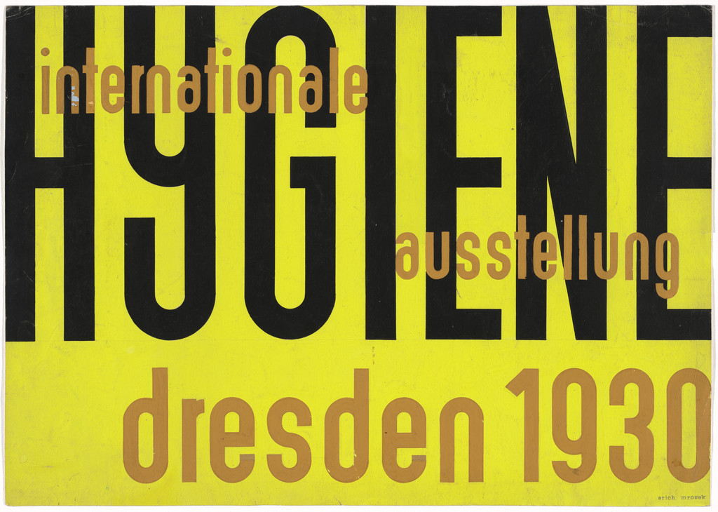 Poster design for International Hygiene Exhibition (Internationale Hygiene Ausstellung), Dresden, May–October 1930