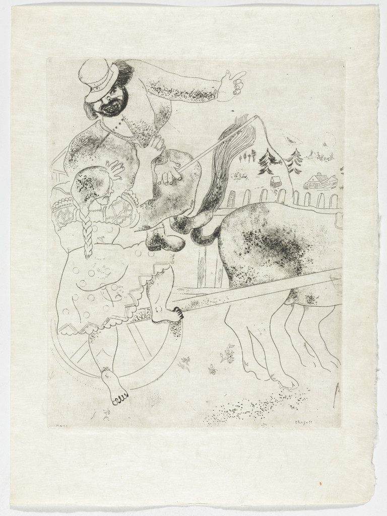 Pointing Out the Route (L'Indication de la route), plate XIX (supplementary suite) from Les Âmes mortes