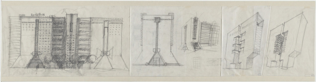 Gotthard Bank, Lugano, Switzerland, Preliminary sketch