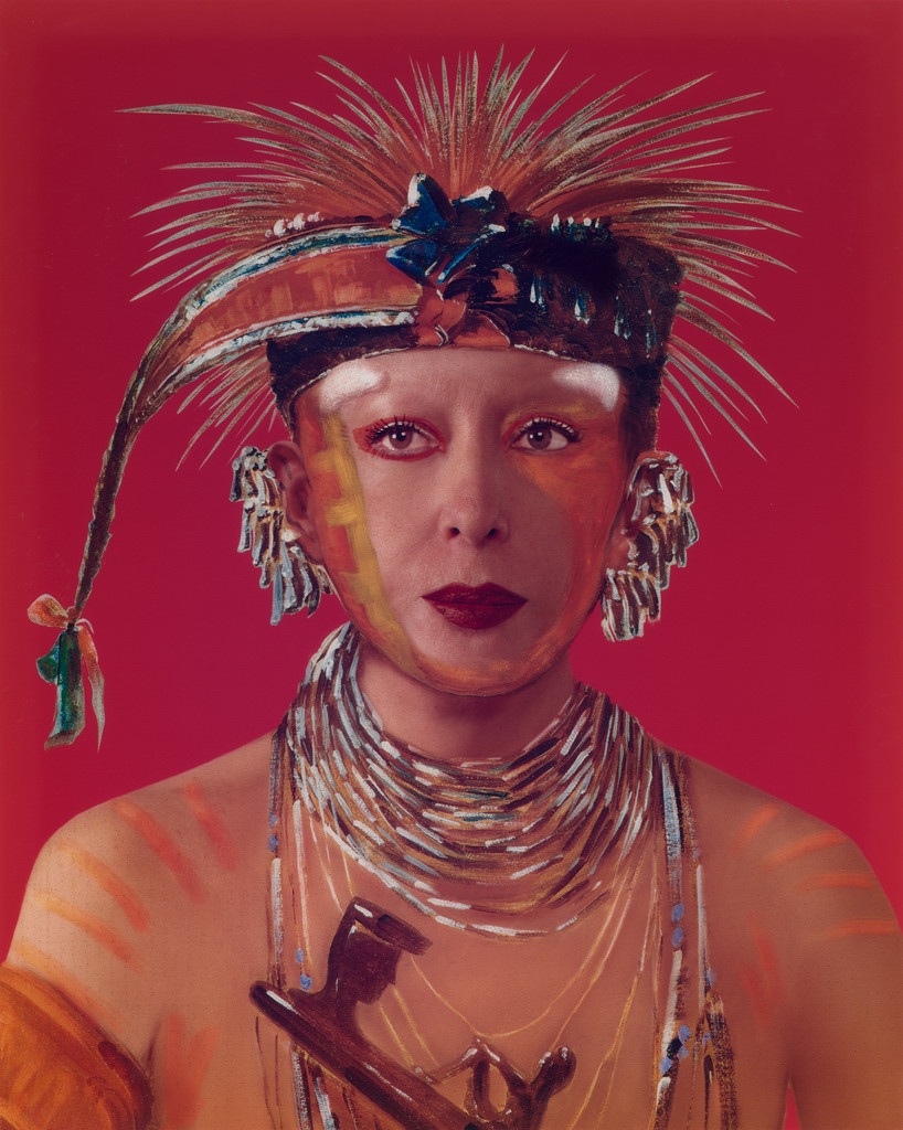 Painting Portrait of Wée-Ke-Rú-Law, He Who Exchanges with ORLAN’s Photographic Portrait No.10