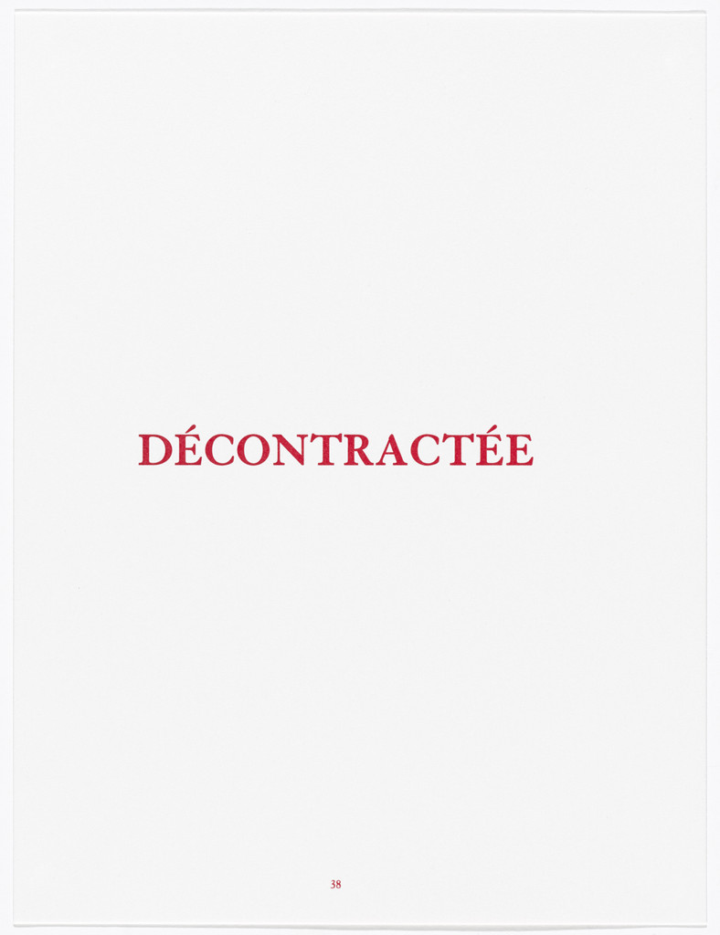 Aux Vieilles Tapisseries: 44 Sentences de Louise Bourgeois, text 38 of 44