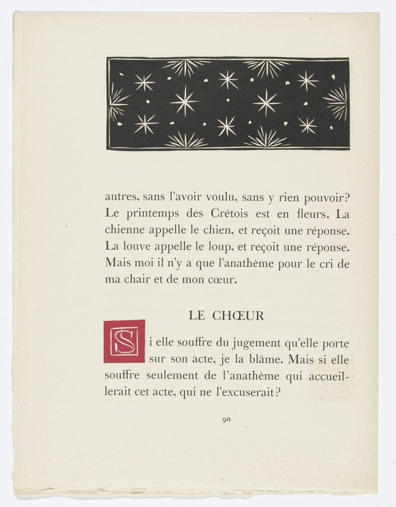 In-text plate (page 90) from Pasiphaé: Chant de Minos (Les Crétois)