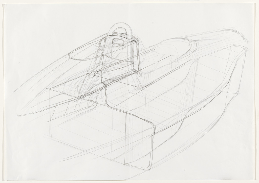 Sketch for body joints of Formula 1 car, Model #639