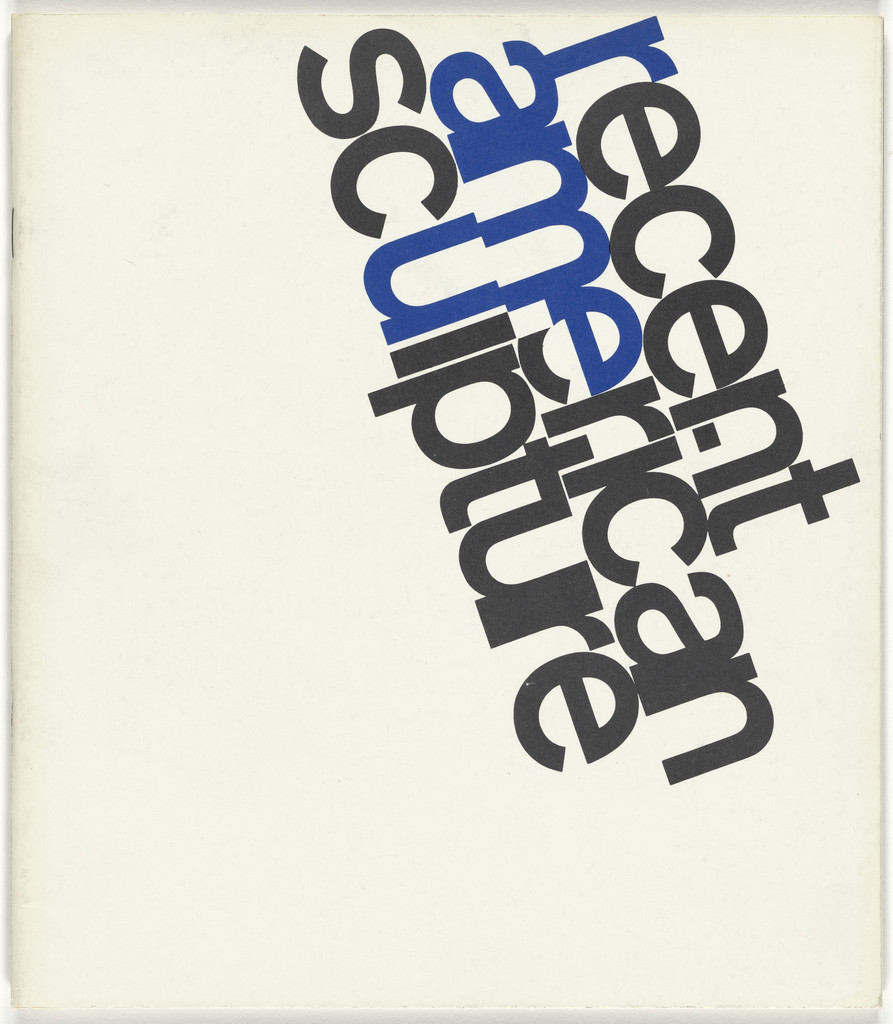 Catalog for the exhibition "Recent American Sculpture" at the Jewish Museum