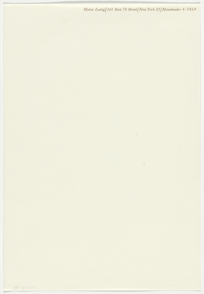 Elaine Lustig stationery