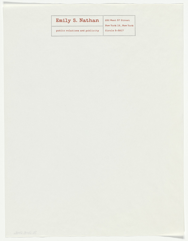 Emily S. Nathan stationery