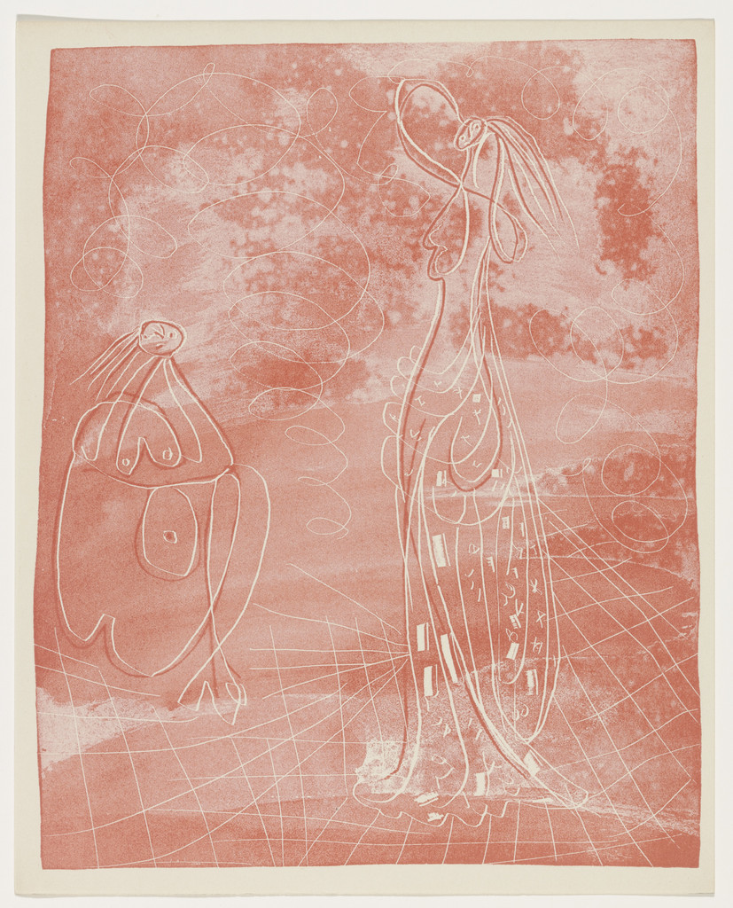 Variant of Two Bathers (1st supplementary suite, plate 17) from the illustrated book La Chèvre-Feuille