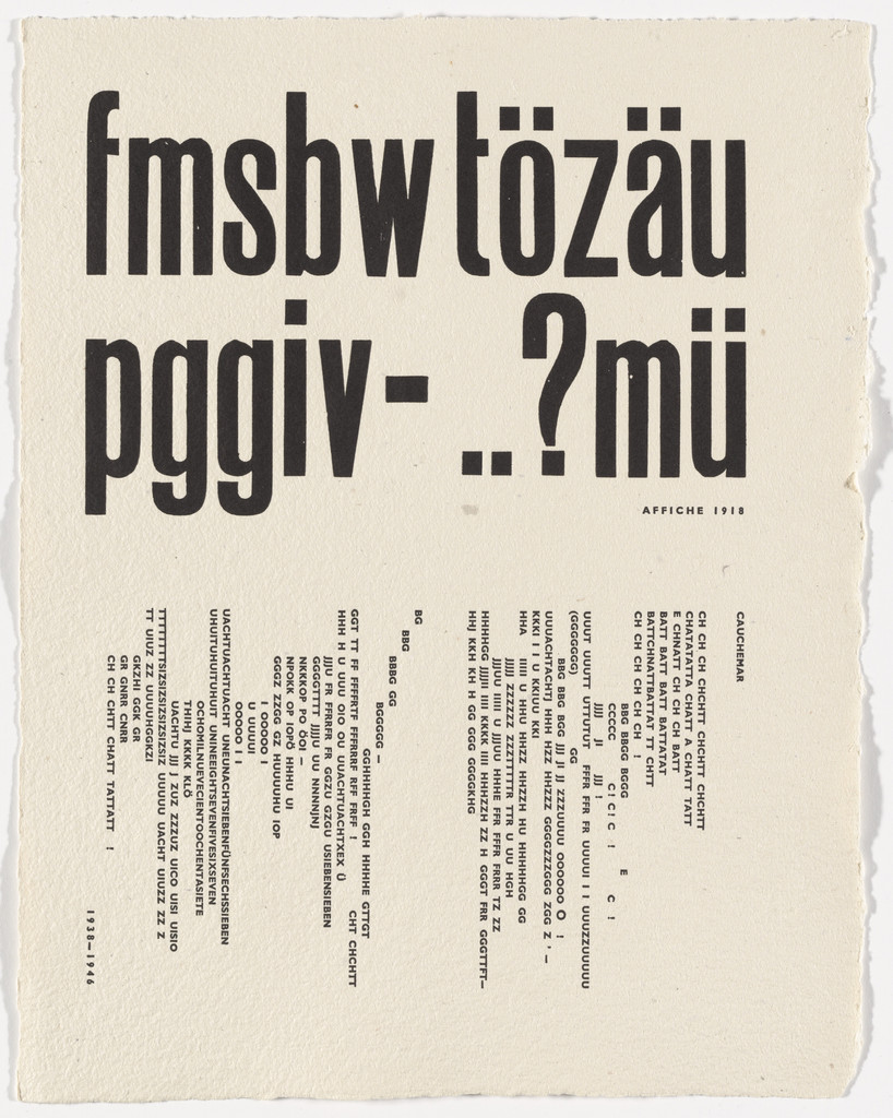 In-text plate (folio 13) from Poésie de mots inconnus