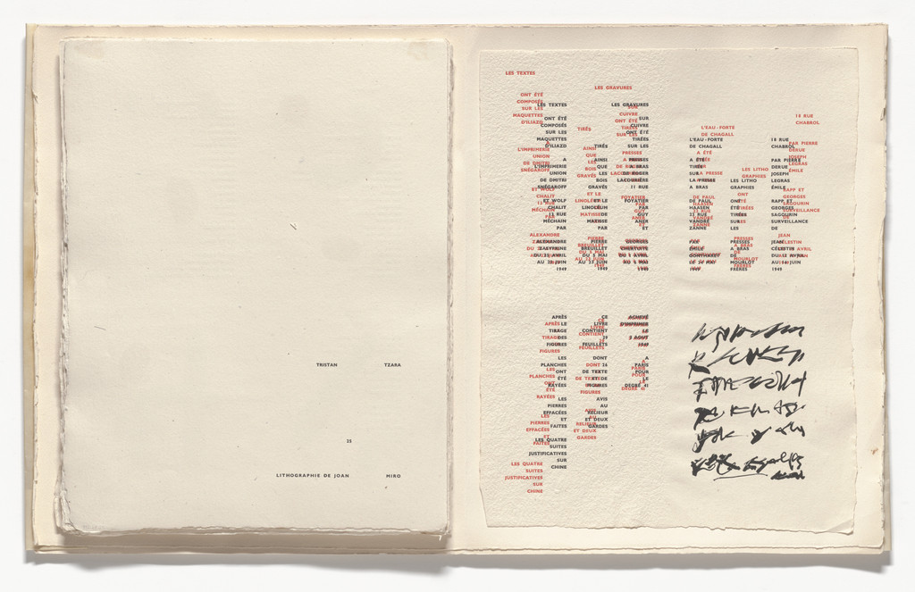 In-text plate (colophon) from Poésie de mots inconnus