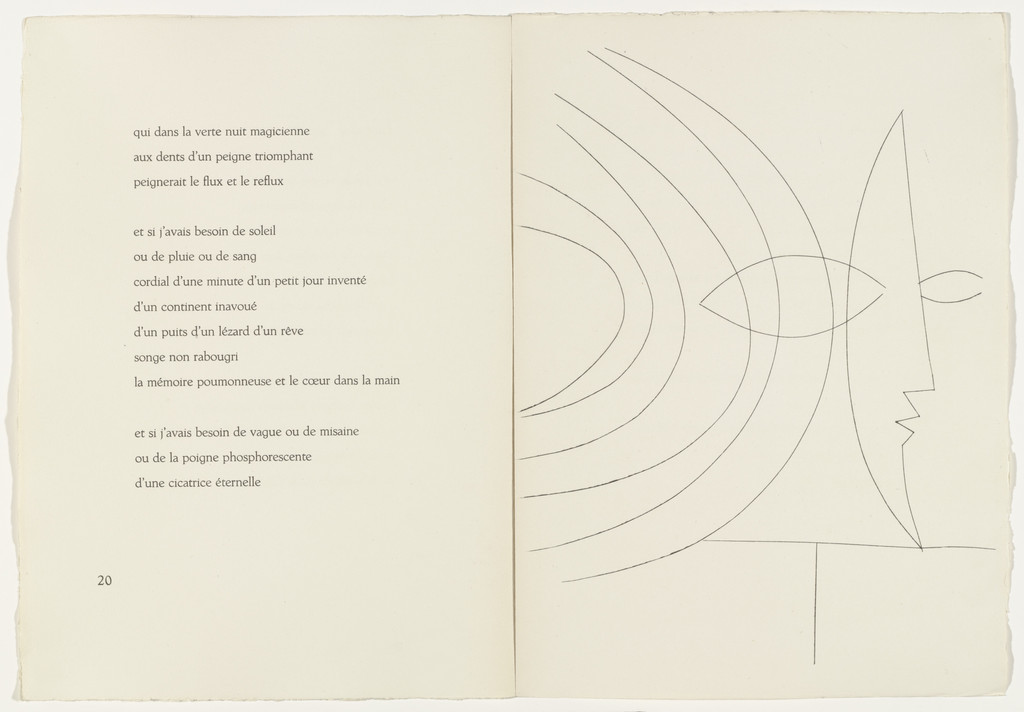 Face in Profile (plate, page 21) from Corps perdu