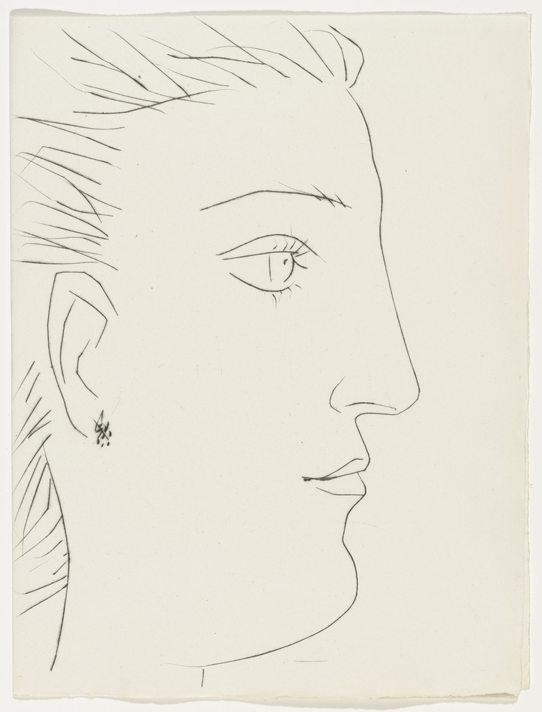 Profile of Woman from the illustrated book Six Contes Fantastiques