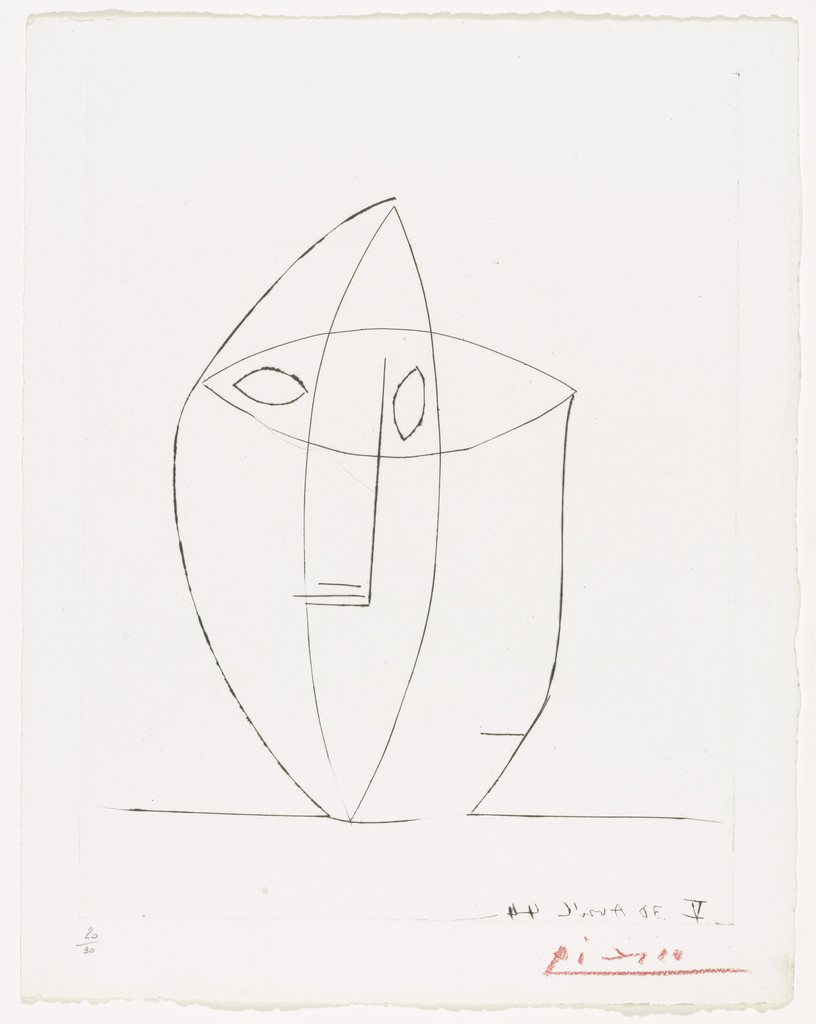 Head (portfolio, plate V) from Six Contes Fantastiques