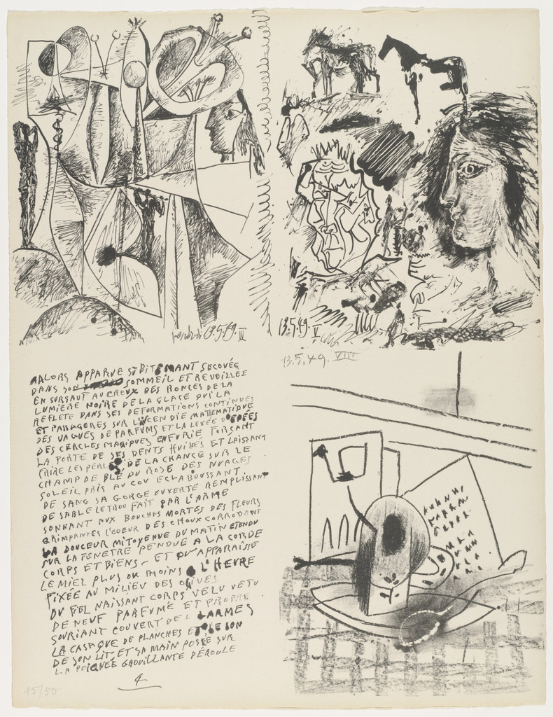 In-text plates (folio 3) from Poèmes et lithographies