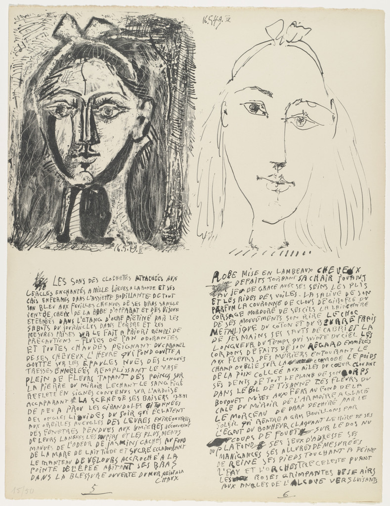 In-text plates (folio 4) from Poèmes et lithographies