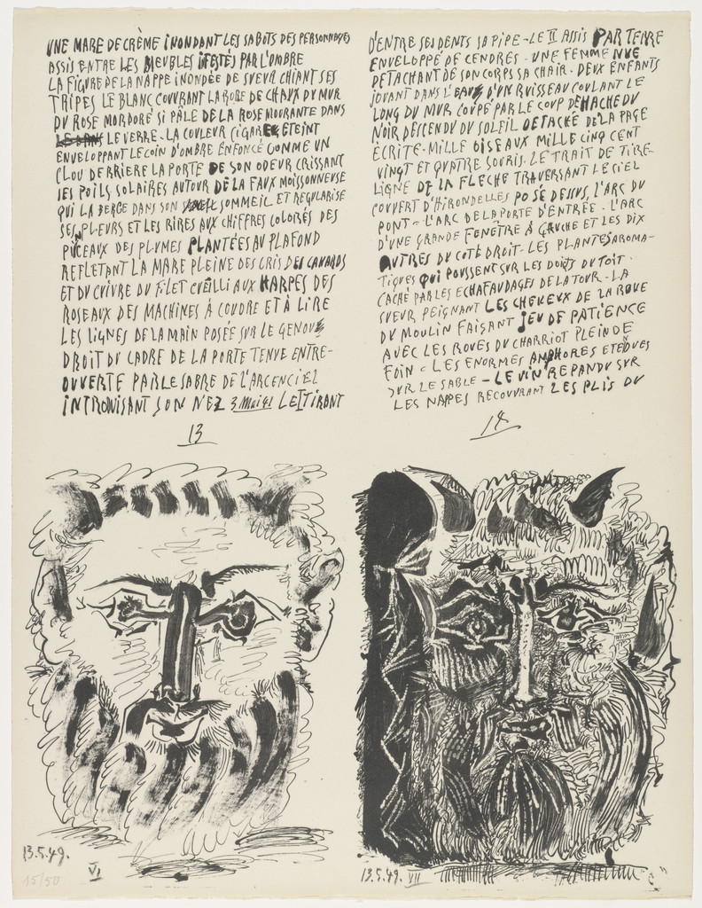 In-text plates (folio 8) from Poèmes et lithographies