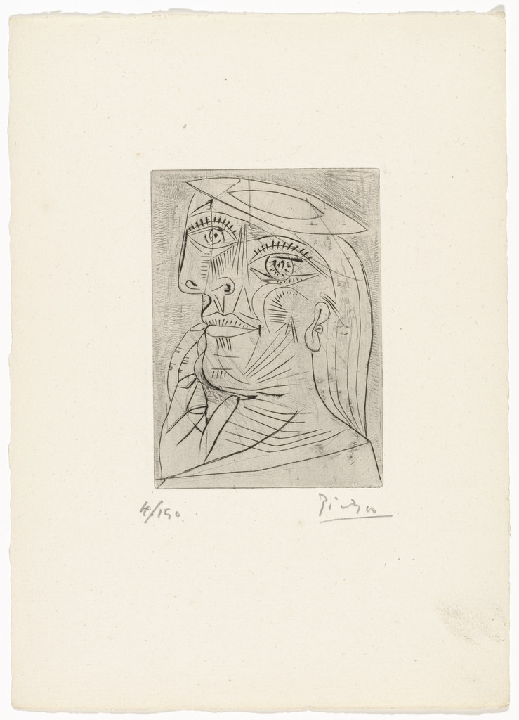 Head of a Woman with Beret, Profile (Plate 1) from Solidarité (Solidarity)
